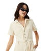 Afends Womens Mika Recycled Carpenter Jumpsuit - Sand