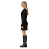 Afends Womens Riley Recycled Knit Mini Dress - Black