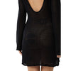 Afends Womens Riley Recycled Knit Mini Dress - Black