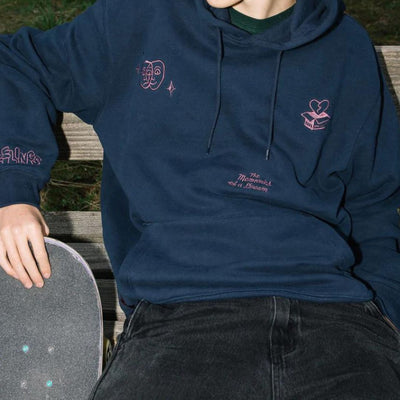 And Feelings Banks Heavy Hoodie - Navy