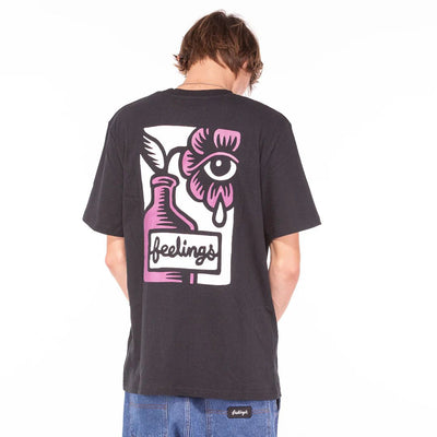 And Feelings Flower T-Shirt - Black / Purple