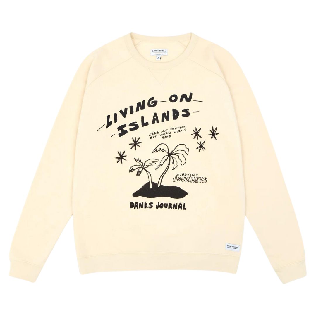 Banks Journal Living Islands Fleece - Seedpearl