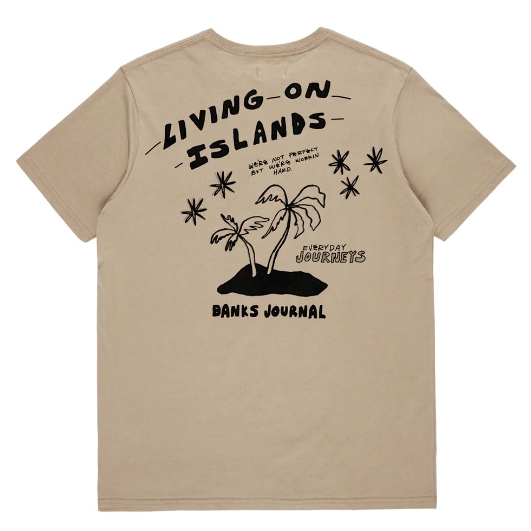 Banks Journal Living On Islandds T-Shirt - Seed Pearl