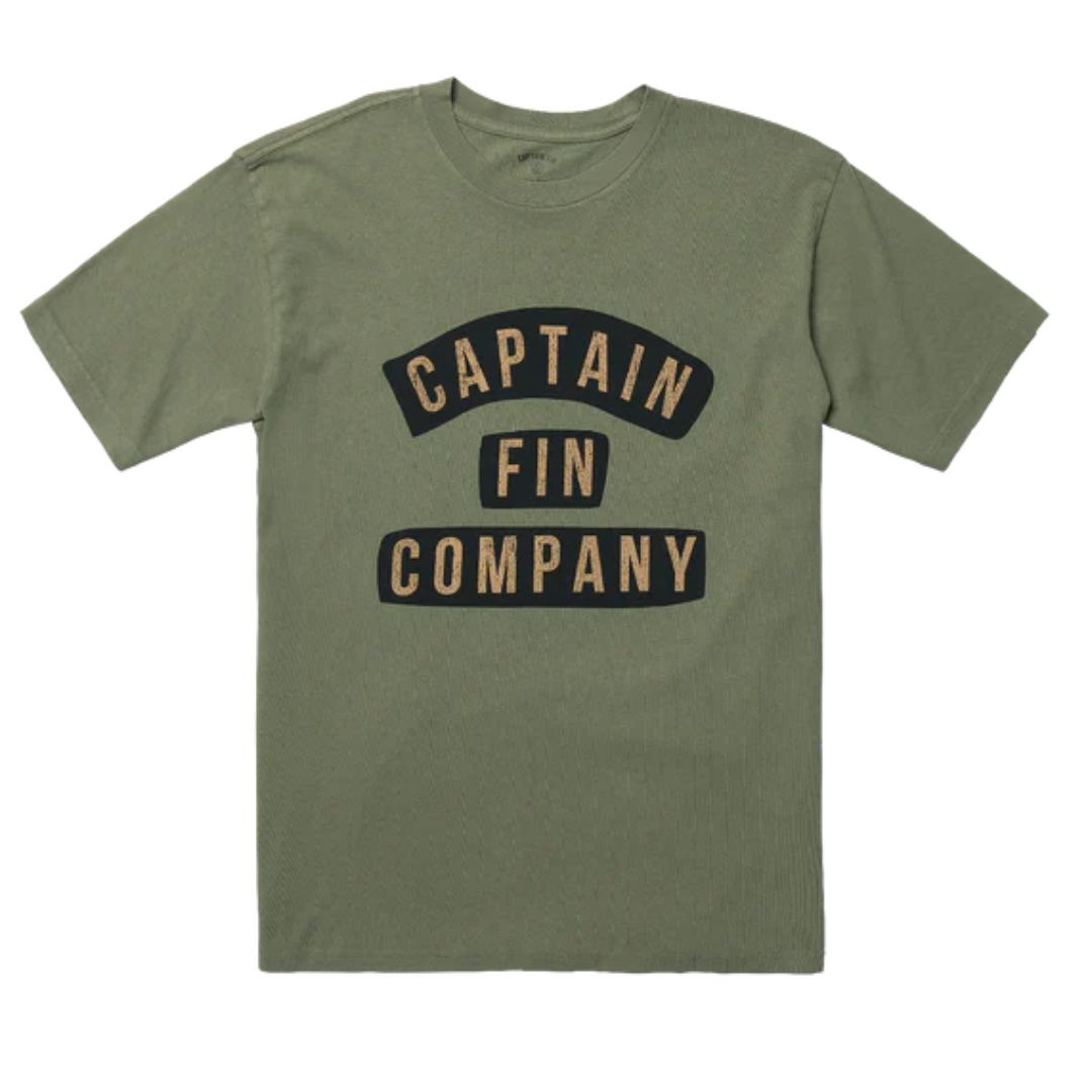 Captain Fin Co. College T-Shirt - Dark Olive