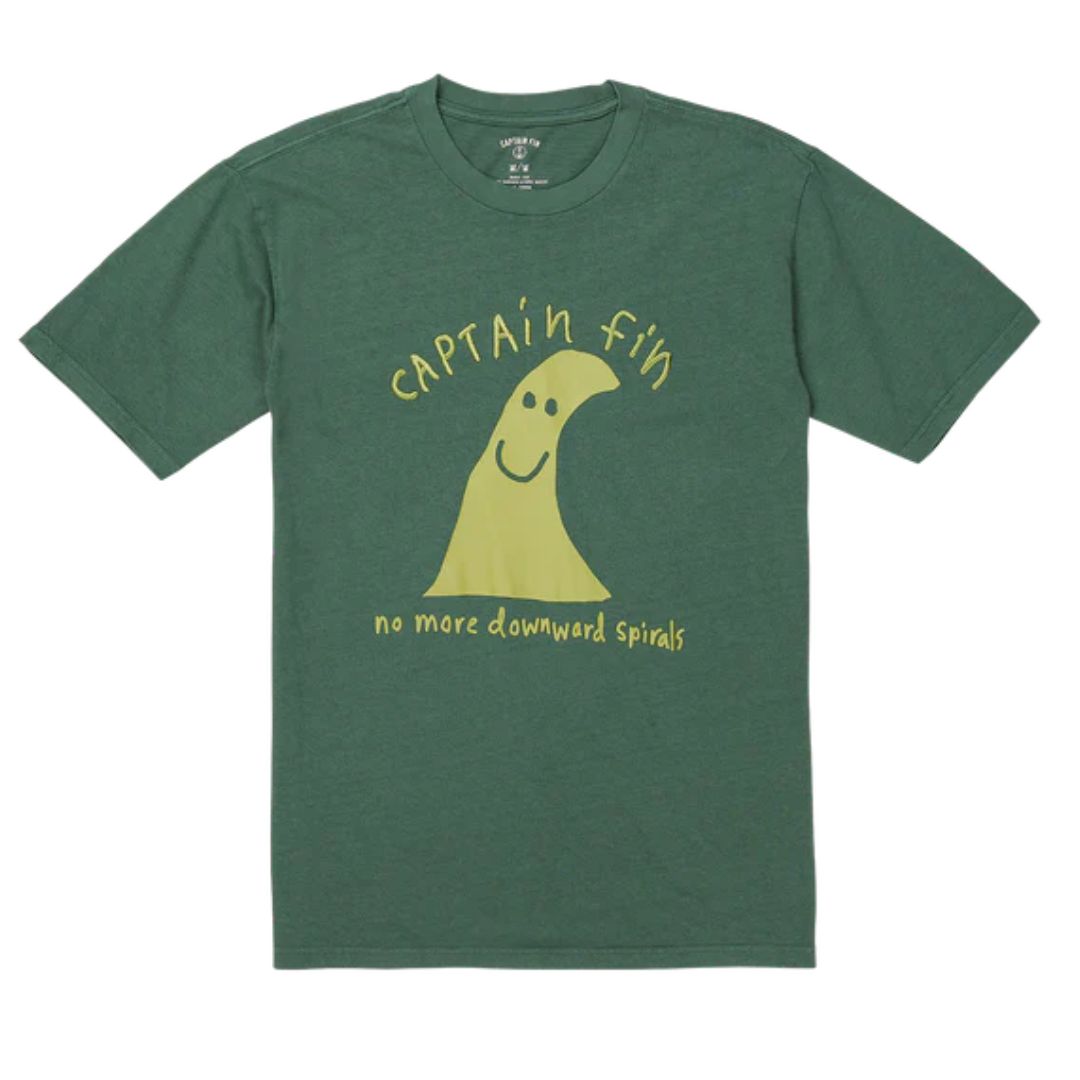 Captain Fin Co. Ozzy Wrong Spiral T-Shirt - Cilantro Green