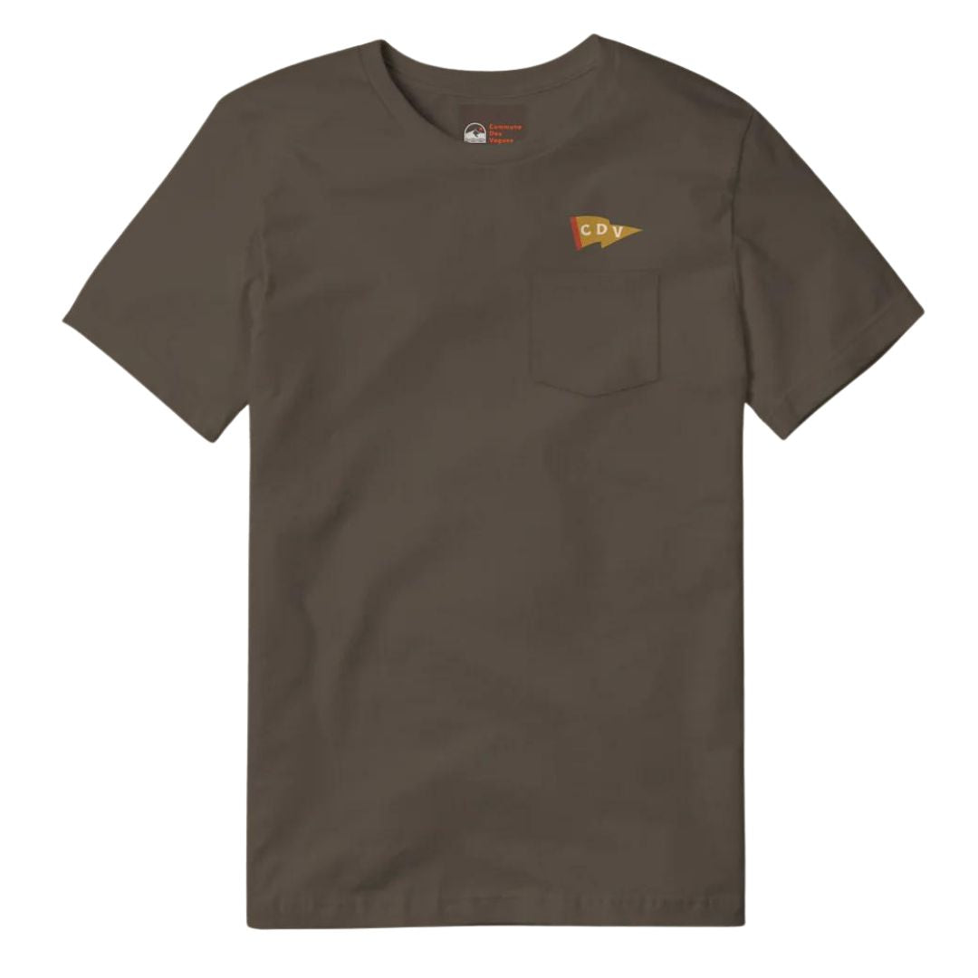 Communes des Vagues CDV Pocket T-Shirt - Coffee