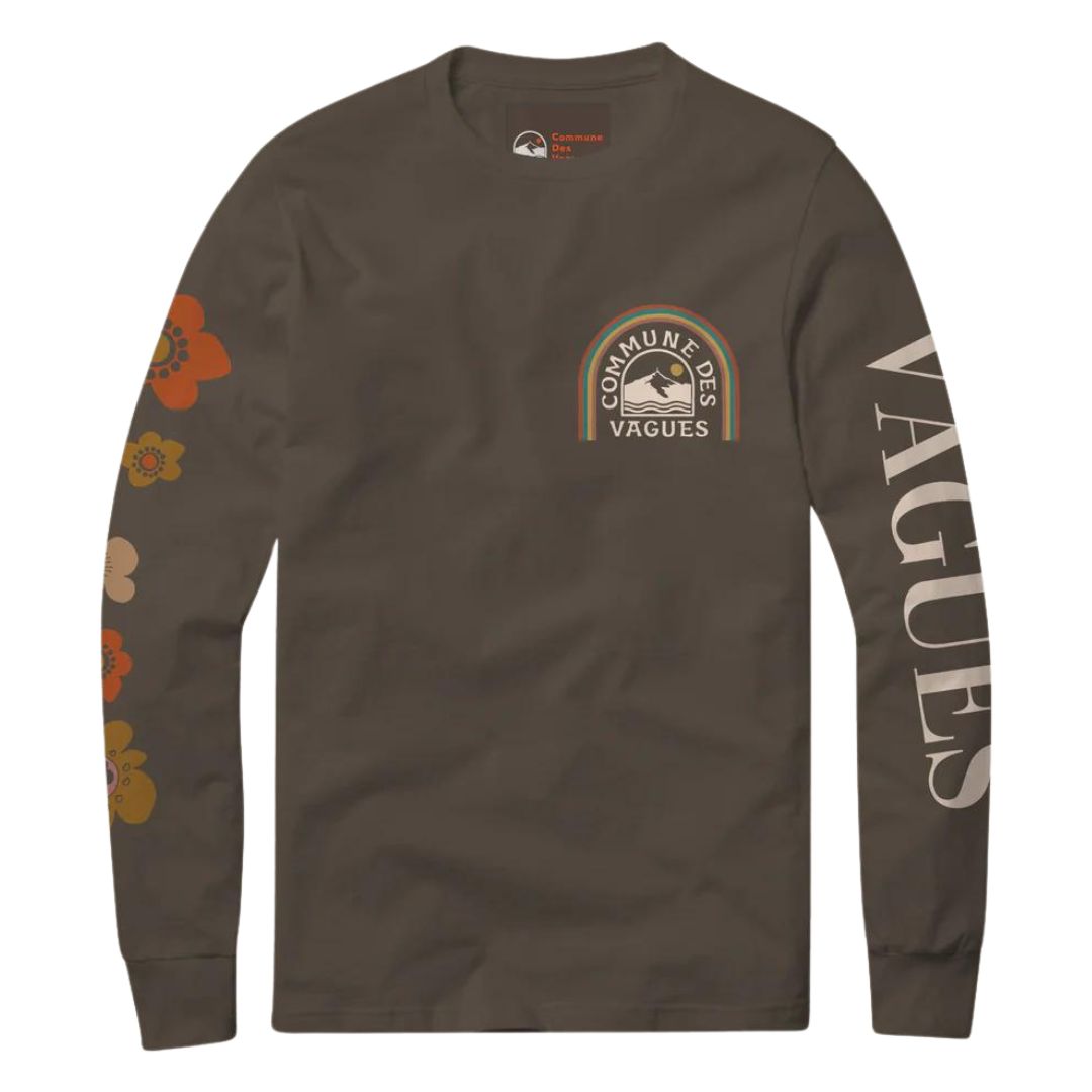 Commune Des Vagues De La Flower Long Sleeve T-Shirt - Chocolate