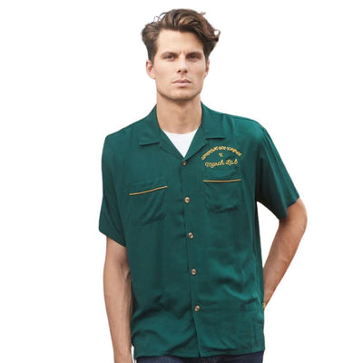 Communes Des Vagues  X March LA.B Short Sleeve Shirt - Hunter Green