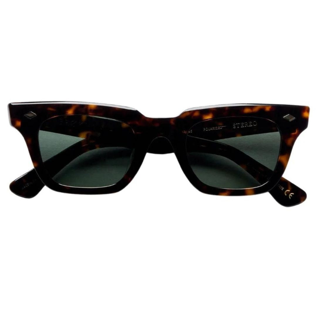 Epøkhe Stereo Sunglasses - Tortoise Polished / Green Polarized