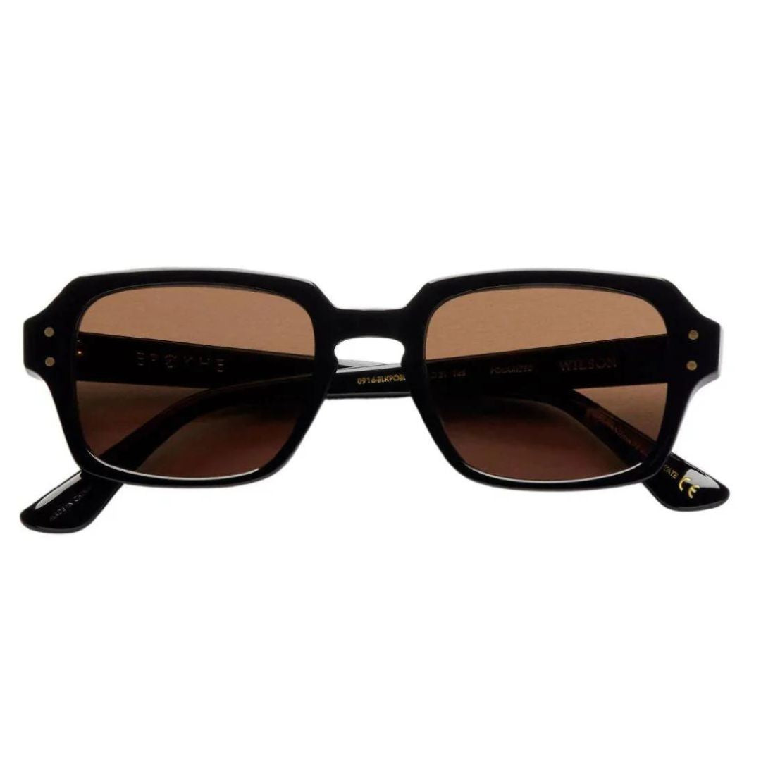 Epøkhe Wilson Sunglasses - Black Polished / Bronze Polarised