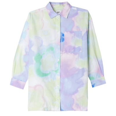 Obey Womens Alyssa Soft Flower Shirt - Pastel Multi