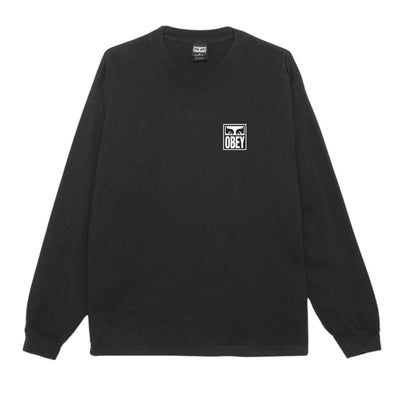 Obey Studios Icon Long Sleeve T-Shirt - Jet Black