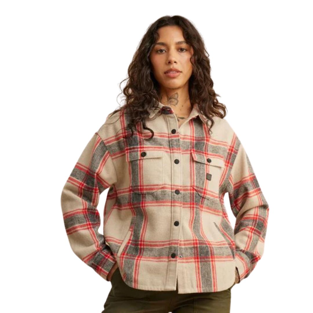 Roark Womens Amberley Long Sleeve Flannel Shirt - Stone