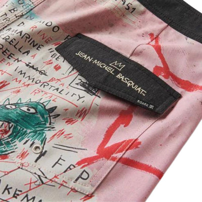 Roark X Basquiat Passage Boardshorts 17" - Basquiat / Pink