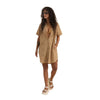 Roark Womens Bless Up Dress - Caramel / Leopard