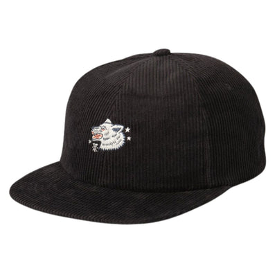 Roark Campover Corduroy Strapback Hat - Black / Wolf