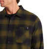 Roark Crossroads Long Sleeve Flannel Shirt - Dark Military Plaid