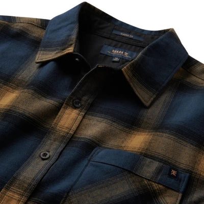 Roark Crossroads Long Sleeve Flannel Shirt - Dark Navy