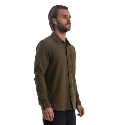 Roark Crossroads Long Sleeve Flannel Shirt - Dark Military