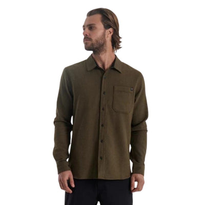 Roark Crossroads Long Sleeve Flannel Shirt - Dark Military