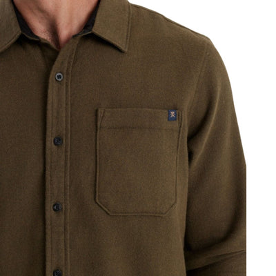 Roark Crossroads Long Sleeve Flannel Shirt - Dark Military