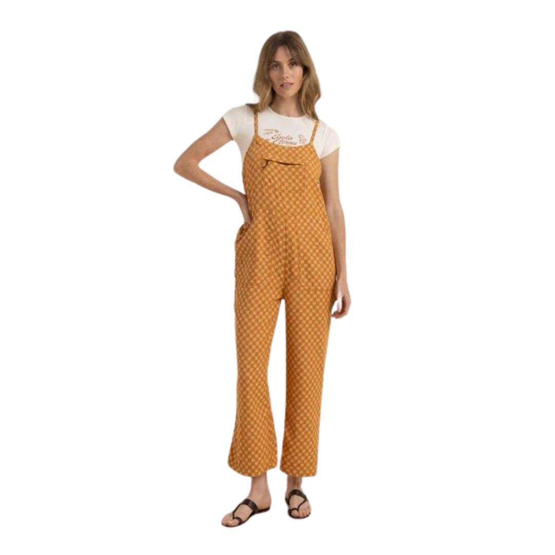 Roark Womens Daytrip Overall Jumpsuit - Tobacco