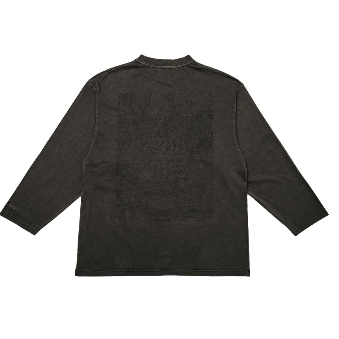 Wasted Talent Lugano Long Sleeve T-Shirt - Washed Black