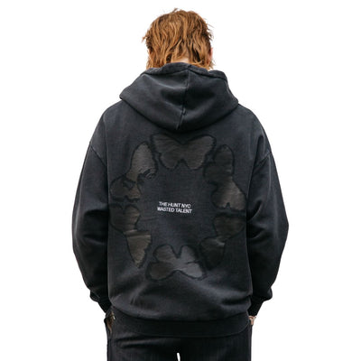 Wasted Talent X The Hunt NYC Hooded Sweatshirt - Kaviar Black