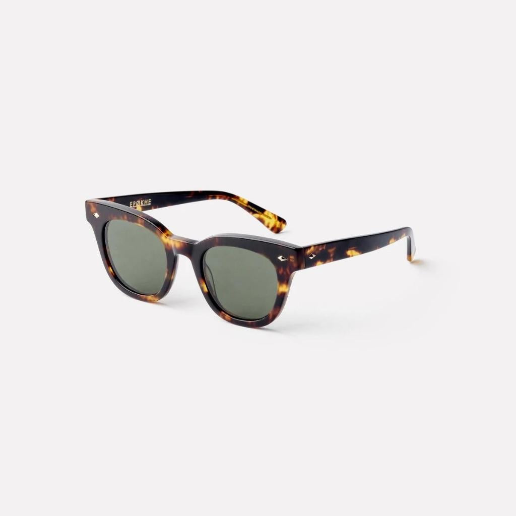 Epøkhe Dylan Sunglasses - Tortoise Polished / Green Polarised